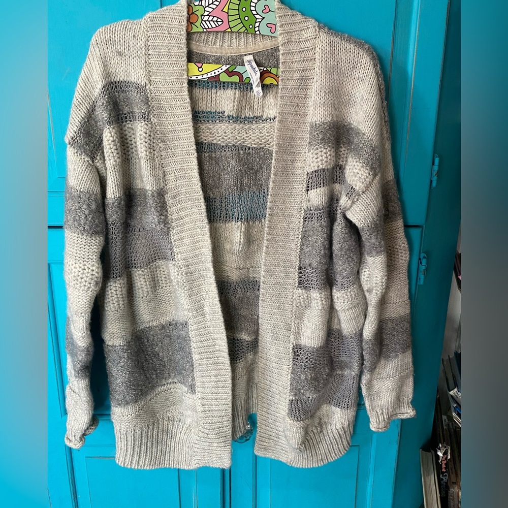 Aeropostale Cardigan Open Weave mixed Textures Oversized For Tween Teen or Adult